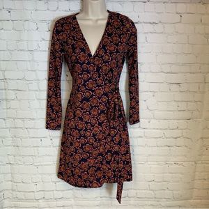 Ann Taylor Petite Floral Wrap Dress Size 0P